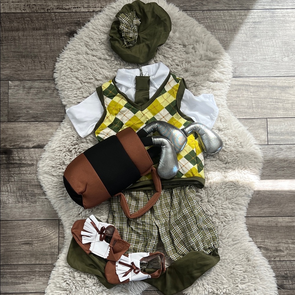 Kids Golf Costume with Argyle Vest and Accessories